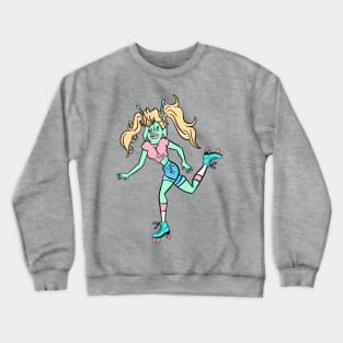 Gilly roller babe Crewneck Sweatshirt